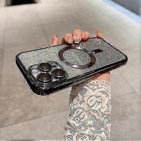 Étui MagSafe pour iPhone 15 Pro Max/15 Ultra, étui magnétique à paillettes, compatible avec la protection d'objectif de l'appareil photo iPhone 15 Pro Max/15 Ultra (1/5)