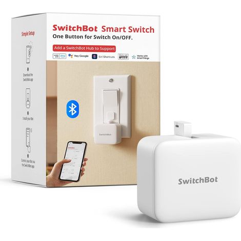 Interrupteur Intelligent Bluetooth - Petit Robot d'Interrupteur avec APP Contrôle et Minuteur Programmable, Blanc (1/5)