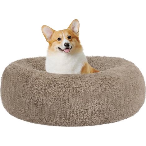 Hundebett orthopädisches rund L 70 x B 70 x H 20 cm Kamelbraun (1/5)