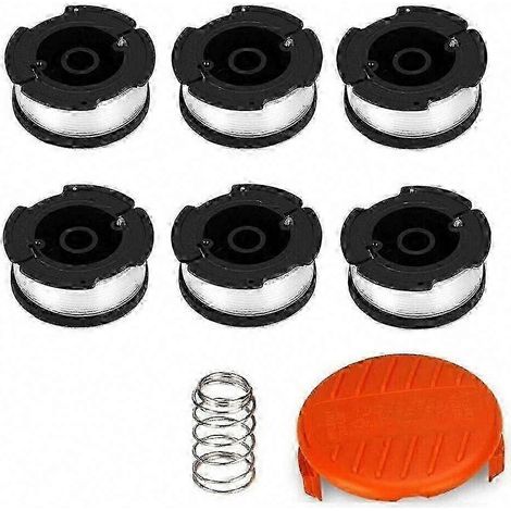6 bobines et capuchons de bobine pour coupe-bordures Black & Decker, bobine de rechange (1/5)