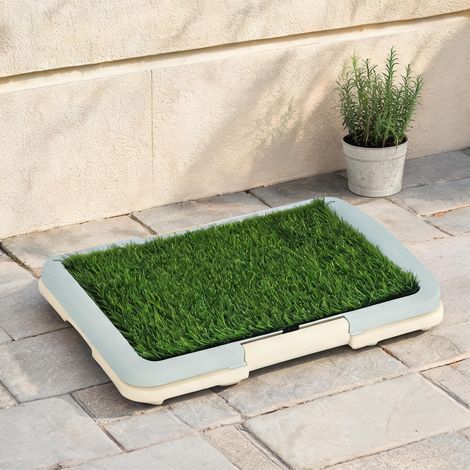 Litière pour chien avec gazon synthétique plateau et grille 46,5 (1/5)