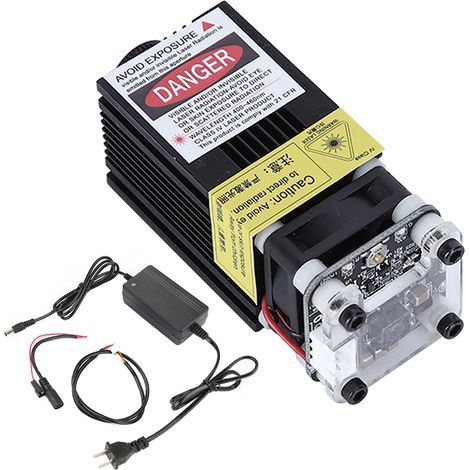Module Laser Bleu 500mW pour Graveuse CNC DIY, Alimentation 100-240V avec Prise US (1/5)