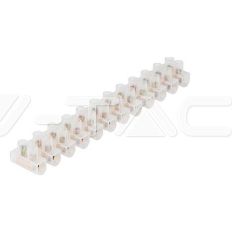 Bornier V-TAC 12 connecteurs pour câble électrique 5 A 5 mm 10 pièces (1/4)