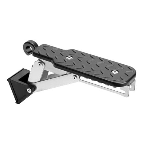 Marchepied de Porte de Voiture Universel, Pédales de Porte Pliables Portables, Alliage d'Aluminium Noir, Antidérapant, Capacité de Charge de 250 Kg, Facile à Installer (1/5)