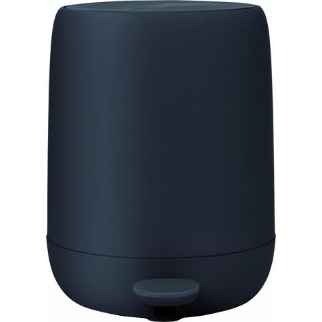 Poubelle à pédale en plastique/silicone, magnétique, capacité 5 l, couvercle à fermeture amortie, seau amovible, doux au toucher, accessoire de salle de bain (H x l x P) : (1/2)