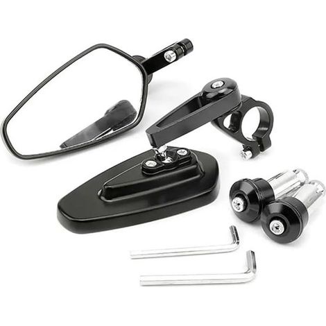 Rückspiegel Fahrradspiegel für Fahrräder, E Bikes, Mopeds, Roller und Tretroller Klappbar Verstellbar Seitenspiegel Schwarz Zubehör für Elektrofa (1/5)