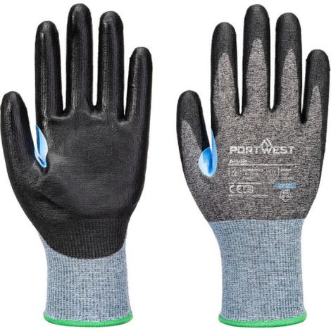Guante de PU CS Cut D18 PORTWEST A642 XS Gris/Negro