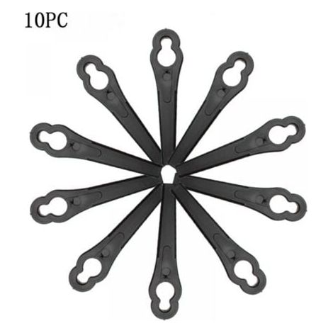 Lames de Rechange pour Coupe-Bordure, 10 Pcs Lames Coupe Bordure, Lame Tondeuse à Gazon Univers, Remplacement des Lames de d'Herbe (1/4)