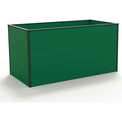 GFP Huerto urbano Jardinera Aluminio Christina - 150 x 77 x 77 cm Estructura estable y resistente a la intemperie con perfiles de cámara hueca de aluminio - verde - Hecho en Austria