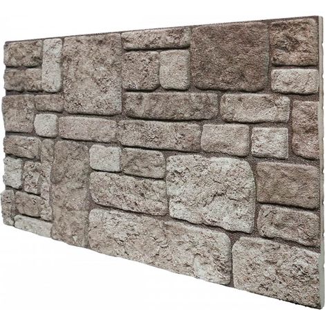 Boîte retail de 10 panneaux (5 MQ) - CASTELLO - Panneau imitation pierre en EPS résiné Dimension 100x50 cm Épaisseur 2 cm