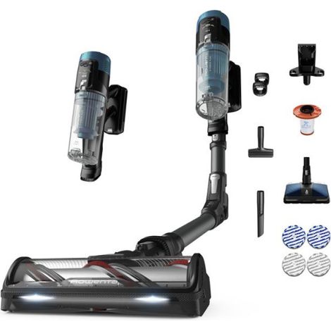 Rowenta – Aspirateur balai sans fil 18V – Autonomie jusqu'à 1.5h – Puissant et léger 1.8kg – Système Aerospin avec filtration 99,9%
