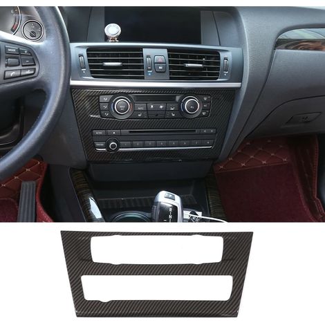 -11 Convient pour BMW X3 F25 2011-2017 - Autocollant décoratif intérieur en fibre de carbone pour panneau de commande central, volant et garniture de porte (1/4)