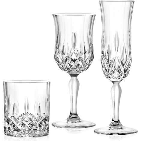 RCR Cristalleria Italiana Opera - Set da 18 Pz Bicchieri in Cristallo