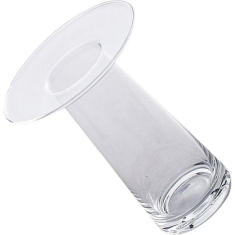 Vase à Fleurs en Verre Transparent Petit Format, Porte-Fleurs Simple pour Décoration de Maison et Bureau, Ornement Polyvalent pour Salon et Composition de Fleur, 1 Pièce (1/5)