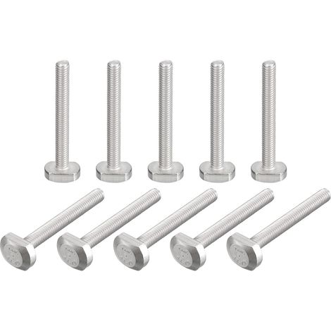 T-slot Boulons, 10pcs M6x50 mm T Fente Interruption Étalon Glissement Boulons 304 Inoxydable Acier T Forme Vis pour T Piste (1/5)