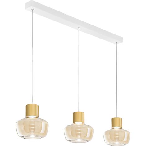 Suspension Led Kino 36 W 3900 Lm 3000 K À Intensité Variable, Structure En Métal Et Verre Borosilicate Cognac - Ip20 Classe 1 (1/3)