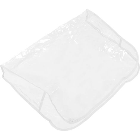 Housse de Dossier en Pvc Léger Transparente de Fauteuil de Salon Facile à Nettoyer, pour Chaise de en Bureau ou Cinéma (1/5)