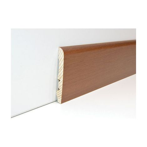 Battiscopa Liscio Pircher Abete Noce Chiaro 10 x 70 mm H 2250 mm 10 Pezzi