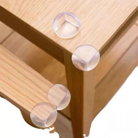 12 protections d'angles, cache coins, protection de table bébé avec stickers colle extra forte - Protection type balls, Lefou (1/5)