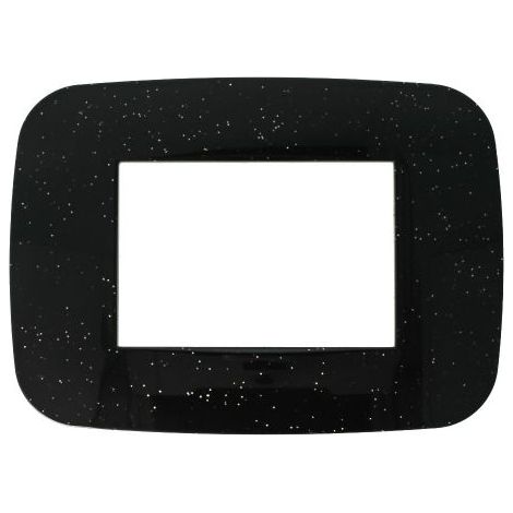 Placca Nera Flash Futura 503 3M Moduli Bticino compatibile axolute (1/3)