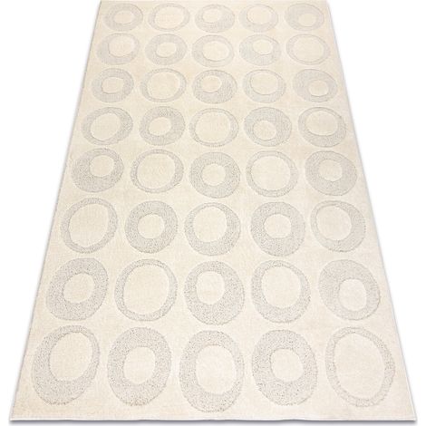 Tappeto DUNE 2552 crema – Motivo a pavone, struttura beige 80x150 cm