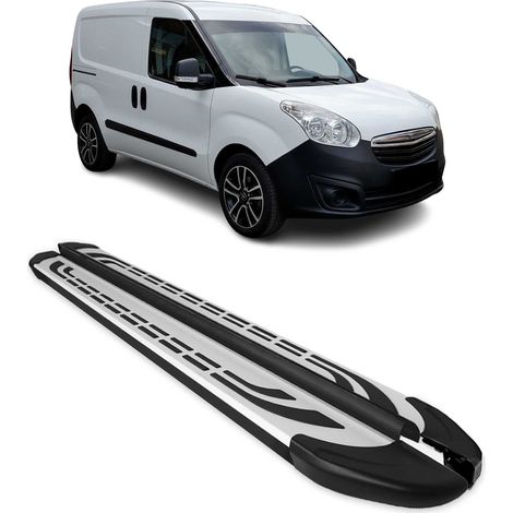 Trittbretter Schweller Seitenbretter für Opel Combo 2012-2019 Kurzer Schwarz Alu (1/5)