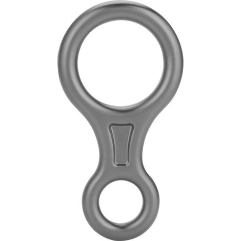 Descendeur en 8 avec mousqueton 35KN pour escalade, alpinisme et secours (Couleur Gris) (1/5)