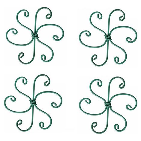 4 teiliges Set Stängelstützen für Kletterpflanzen im Innenbereich Metallstütze für Kletterpflanzen Wiederverwendbare Stängelstütze für blühende P (1/5)