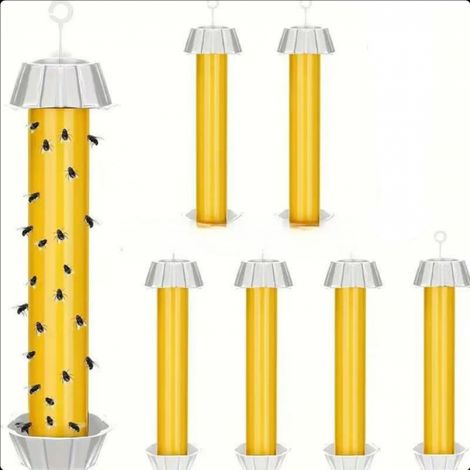 Lot de 6 Grands pièges à Mouches pour l'intérieur et l'extérieur   avec Bandes adhésives   Défense Contre Les moustiques et Les Fruits   À Poser et à Suspendre