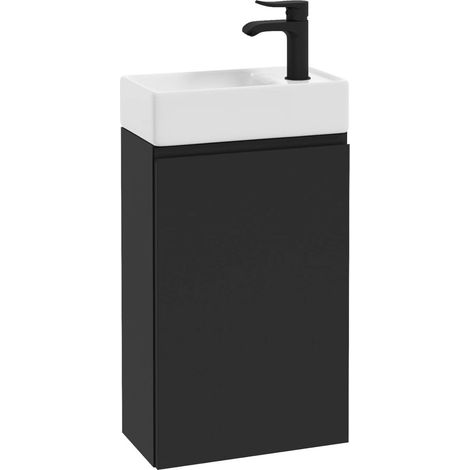 kielle Oudee - Schrank mit Handwaschbecken, 40x68x22 cm, schwarz matt 50002S44
