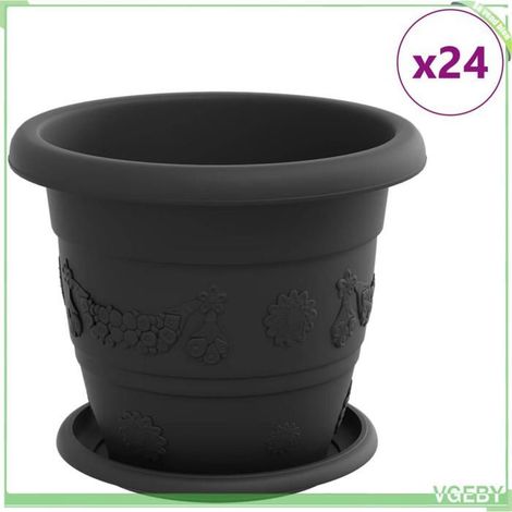 Pots de plantes - FAFEICY - 3403285 - Noir - Plastique - Ø22 cm (1/5)