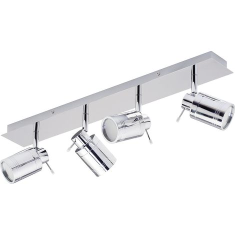 Litecraft Hugo Spotlight Bar Bathroom IP44 Adjustable 4 Light - Polished Chrome (1/5)