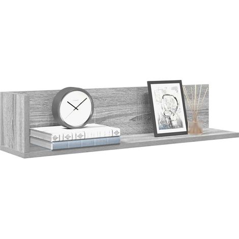 Wandregale 2 Stk. Grau Sonoma 75x16,5x16,5 cm Holzwerkstoff