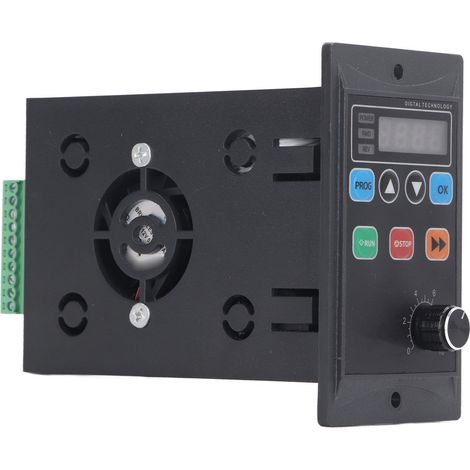 Convertisseur de fréquence pour moteur 120 W, monophasé 176-264 V en entrée, triphasé 0-220 V en sortie, avec affichage LED.