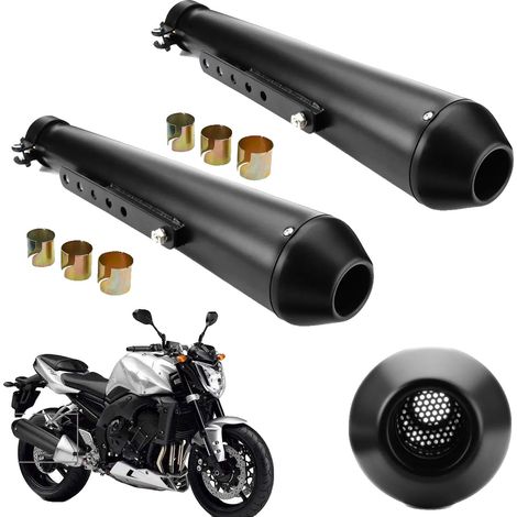 Silencieux, Construction en Fer Durable, Baffle Amovible, 2PCS, Silencieux (1/2)