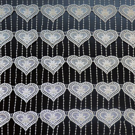 Modulable en macramé cœur Ecru 45x90 cm