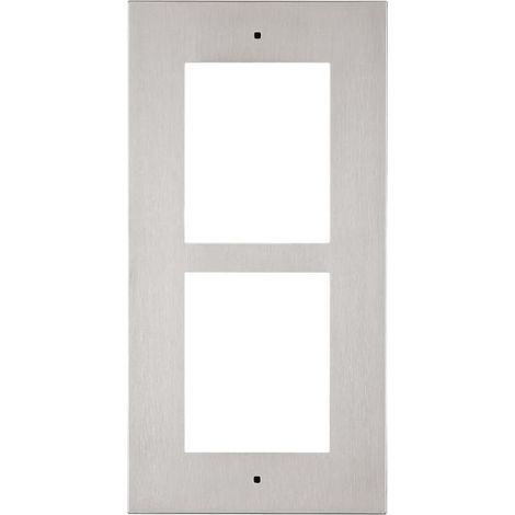 Marco de empotramiento 2 módulos - 2N - Reverso IP - Níquel - Acero inoxidable - Exterior (1/2)