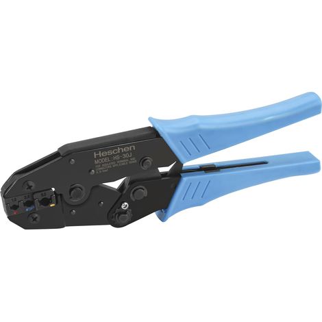 Pince à sertir à cliquet, HS-30J, outils de sertissage isolés pour cosses de câble, utilisation pour 1-2,5-6 mm² (20-10 AWG), bleu (1/5)