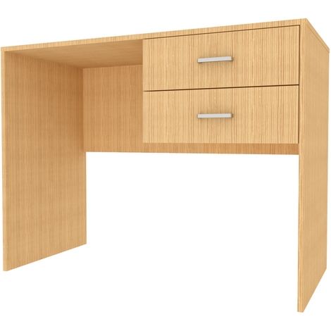 Scrivania per camera 2 cassetti 100x76 cm in legno rovere (1/2)