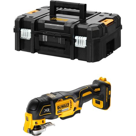 Dewalt – Outil multi-cutter oscillant 18V – Moteur Brushless – Changement d’accessoires sans outil – Coffret TSTAK avec 32 accessoires