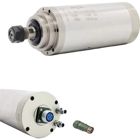 Motor de husillo, refrigerado por agua, compatible con CNC, solo un husillo (1/2)