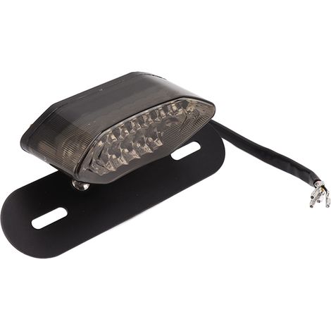 Feu arrière moto LED étanche ultra lumineux 5 fils, noir universel pour motocycle, éclairage puissant remplacement (1/5)