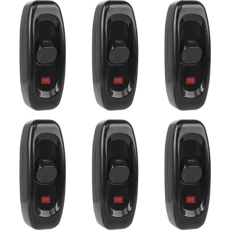 Lot de 6 interrupteurs à bascule pour lampe, 250 V, 10 A, avec indicateur LED. (1/5)