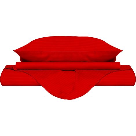Copripiumino Matrimoniale con Sacco e Federe in Raso di Poliestere Rosso (1/3)