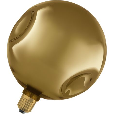 OSRAM Lampe LED en verre  DECOR FLAT Electro Retro, grande Ø 200 mm, dorée, E27, 3,5 W, 300 lm, 2 700 K, blanc chaud, electroball