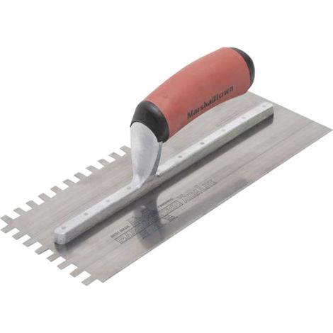 Marshalltown 6mm Stainless Steel Square Notched Trowel with DuraSoft Handle