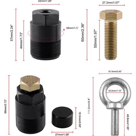 Kit de vis de bague de levage et extracteur de volant moteur pour Mercury Mariner 91-849154T1 91-90455-1 (1/5)