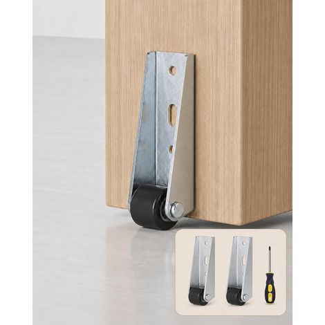 Roulette de rail verticale, poulie inférieure de porte coulissante en caoutchouc robuste avec roulement de charge amélioré anti-affaissement pour porte inférieure, roulettes de porte latérale ou (1/5)