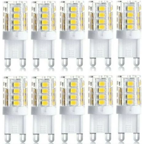 Lot de 10 spots LED, ampoule LED G9, 5 W blanc chaud/blanc froid, ampoules LED à économie d'énergie, remplacement d'ampoule halogène, 230 V CA non dimmable (1/5)