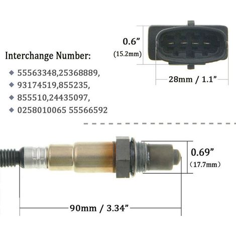 Sensore lambda 234-4529 55563348 213-4764 per Chevrolet (1/4)